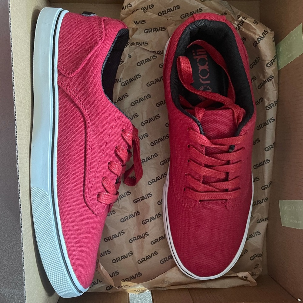 Radii red canvas sneakers brand new unisex
